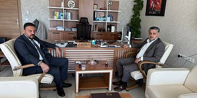 Hazro Belediye Başkanı Fuat Mehmetoğlu’ndan Diyarbakır Milli Emlak Daire Başkanı Cenap Çatal’a Ziyaret