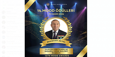 “Yılın En Centilmen ve Başarılı Kulüp Başkanı” ödülü Bedirhan Akyol’a takdim edildi